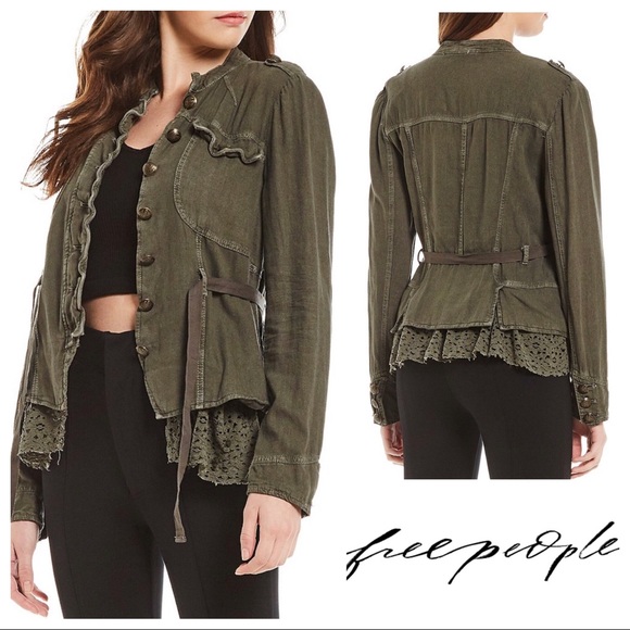 $148 Free People Emilia Military Jacket - Picture 3 of 8